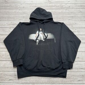 Billie Eilish Hoodie Men's Medium Black Album Cover Graphic Sweatshirt Pop Merch